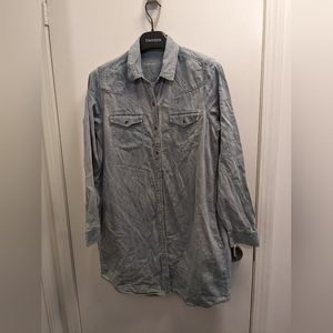 Gap 1969 Denim Shirt Dress Light Denim XL